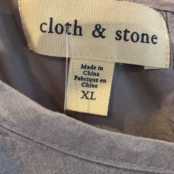 Cloth & Stone Minimalist Frayed Hem Mini Halter Swing Dress in Gray Size XL - Picture 9 of 11